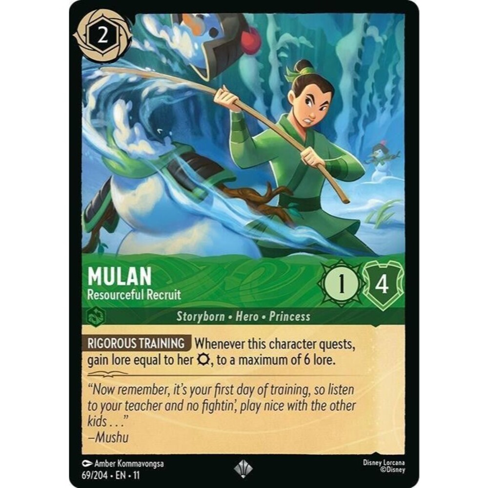 Lorcana - Mulan Resourceful Recruit - 69/204 - Regular - Winterspell NM
